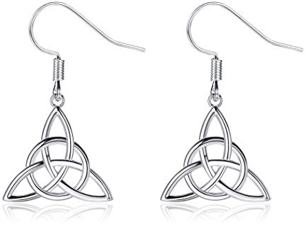 ChicSilver Sterling Silver Earrings 925 Silver Tiny Celtic Knot Drop Earrings for Women Ladies Hypoallergenic Earrings