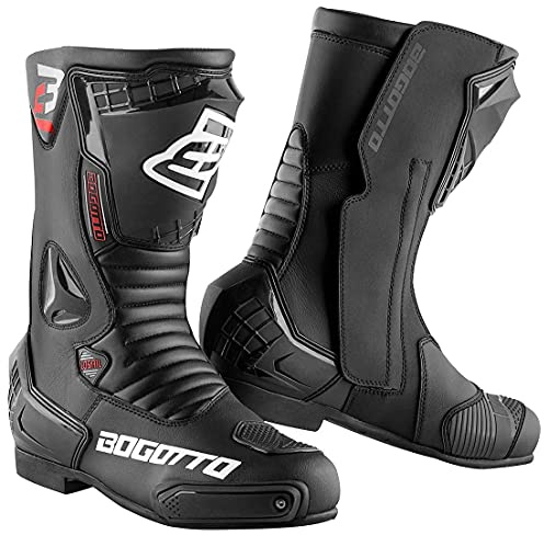 Bogotto Losail Motorradstiefel, schwarz, 42 | CE-Protektoren