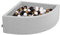 KiddyMoon 90X30cm/200 Bolas Piscina De Bolas ∅ 7Cm para Ninos Cuarto Angular Hecha En La UE, Grisclr:Blanco/Gris/Negro/Oro