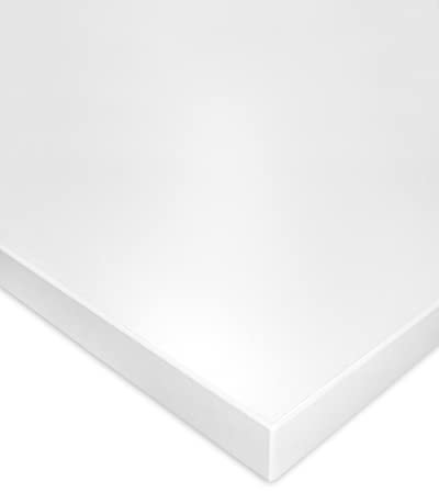 vabo Schreibtischplatte Weiß, Premium Dekor, hochwertig und belastbar, leichte Montage, ideal für Homeoffice und Kinderzimmer 180x80x2,5 cm