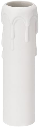 sourcing map 12 Stück Kunststoff 25x100mm Kerzen Fassungshülsen Kandelaber Sockel für E14 Kronleuchter, Weiß