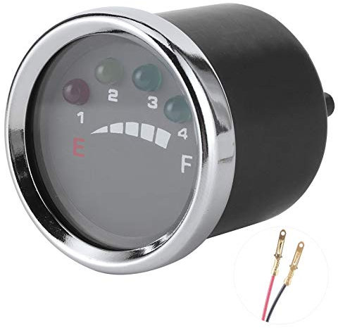 Misuratore di batteria, pratico misuratore di livello della batteria Misuratore di carica della batteria Indicatore LED di capacità della batteria per barca per golfcart per elettrico(12v)