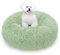 ALLSOPETS Beruhigendes Hundebett für Kleine und Mittelgroße Hunde Waschbares Donut-Katzenbett mit Rutschfester Unterseite Weiches Rundes Plüsch-Hundebett (Apfelgrün, 50cm)