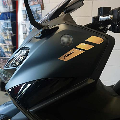 labelbike - Adesivi resinati 3D Decorazioni e Protezioni di Moto Scooter Paraspigoli compatibili con Yamaha Tmax 2022-2024 Colore Oro