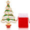 Broche d'Arbre de Noël Broche de Noël Colorée Broche de Sapin de Noël Broche de Noël en Strass avec Sac pour Décorations Ornements Cadeaux Bijoux Accessoires