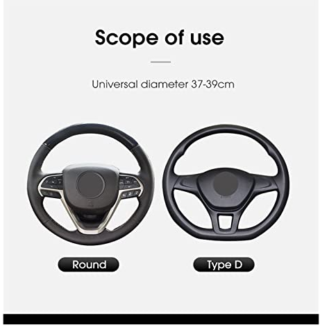 Lenkradbezug Für Peugeot 208 207 308 Für RCZ 408 407 307 206 Kohlefaser-Auto-Lenkradabdeckung Für 37-38CM Lenkradhülle (Farbe : Blau)