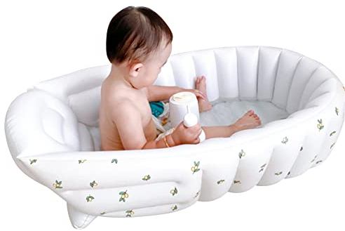 Katutude Aufblasbare Babybadewanne, Tragbare Faltbare Baby-aufblasbare Badewanne Haushalt, Planschbecken Baby, Mini-Schwimmbad für Kleinkinder