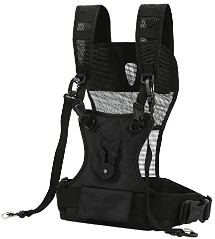 Dual Camera Harness Strap, Bequemer, Atmungsaktiver, Verstellbarer Brustgurt aus Nylon mit Mehreren Trägern für Hochzeit, Sport, Natur