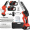 Yemetey Mini Chainsaw Cordless 8 inch and 6inch，2-in-1 Portable Brushless with 2Pcs 3.0Ah Battery, Handheld Small Chain Saw for Garden Pruning Branch Shears Wood Logs Cuts, Red (6GUI35064FJZPXO)