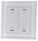 KNX Glasknopf II Licht 2-fach RGBW mit Temperatursensor, Weiß, Jalousien, Schalten.