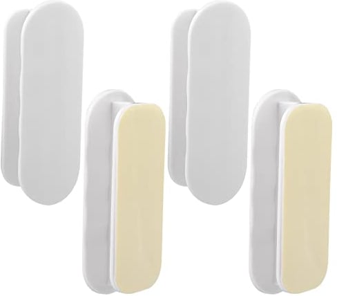 melebellot 4 Stück Balkontürgriff Außen zum Kleben, Balkontürgriff Selbstklebend, Kunststoff Türgriff für Fenster, Schublade, Schrank, Möbel Hardware
