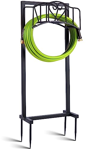 Gartenschlauchhalter – Verbesserter Verdickter Schlauchhalter für 150 ft Schlauch, Gartenschlauchhalter Freistehend für Den Außenbereich, Hof, Rasen, Abnehmbar, 4 Spikes