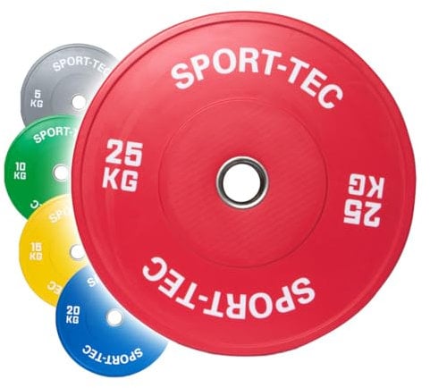 Hantelscheibe Olympia Bumper Plate, 50 mm, 25 kg, rot