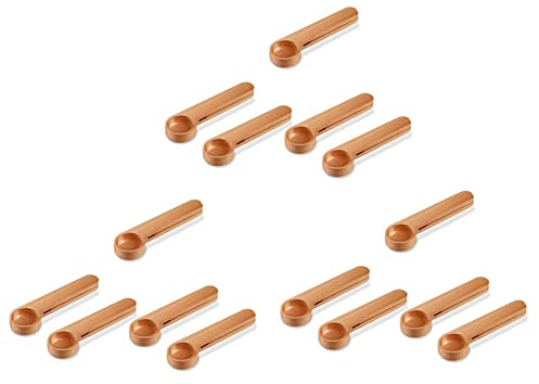 Speesy Cuillère doseuse en bois de 15 pièces cuillère doseuse avec clip pour 2-en-1 cuillère doseur scellant