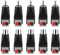 EIGHTNOO 10 Pezzi Adattatori per Casse Acustiche, Senza Dover Saldare Connettori RCA a Altoparlante Amplificatori Phono RCA F/M a AV 2 Terminale a vite Video Audio Tipo di Pressa a Molla Plug per CCTV