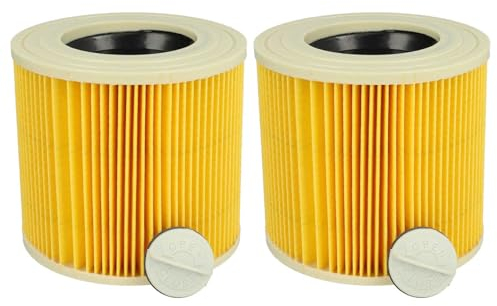 vhbw Set de filtros 2x Filtro plisado compatible con Kärcher WD 2 Plus V-12/4/18/C aspiradora en seco y húmedo - Filtro, cartucho