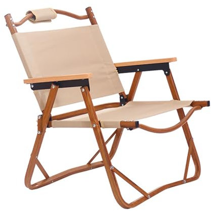 Klappbarer Campingstuhl, Tragbarer Zusammenklappbarer Angelstuhl, Strandstuhl, mit Armlehne for Outdoor- Und Indoor-Wanderrasen-Picknick (Color : A, Size : S)