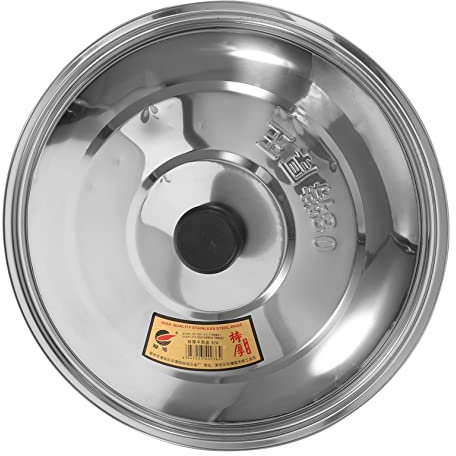 Ciieeo Stainless Steel Wok Lid, Multi-Function Pot Cover for Home Use, Lightweight Design with Comfortable Knob for Safe Handling, 31cm