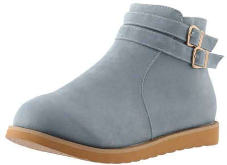 Stivaletti da donna con fibbia in metallo in pile stivali da cowboy moda donna western walking stivaletti alla caviglia scarpe morbide in pelle scamosciata stivali autunnali leggeri stivali alla moda