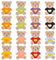FINGERINSPIRE 16 Stück Kleiner Bär Gehäkelter Gestrickter Stoffflicken 8 Farben Gehäkelte Bären Applikation Cartoon Bär Muster Zum Aufnähen Reparaturflicken Für Jacken Kleider Kleidung Taschen DIY