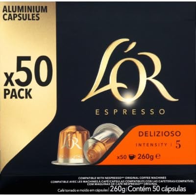 L'OR Espresso Delizioso cafe en capsules intensite 5 - Le paquet de 50