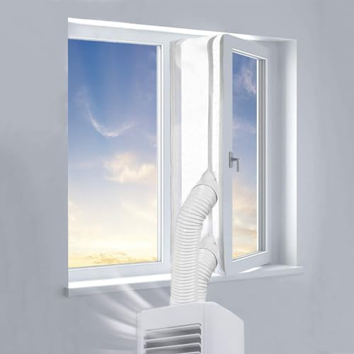 Joint de fenêtre de climatisation - 400 cm - Pour climatiseurs mobiles, sèche-linge, sèche-linge à évacuation d'air - Hot Air Stop - À fixer sur les fenêtres - Pas de perçage