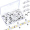 Qunclay LED Light Clips LED Strip Light Holder Clear LED Clips LED Tape Clamp Outdoor Light Fixed Clips with Screws for 12 mm Wide IP67/68 Strip Lights (600)