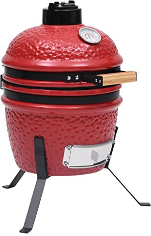 Lauuoeriau Home Items,2in1 Kamado Barbecue Grill Smoker Keramik 56cm rot Anzugmöbel