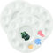 3 PCS Painting Palette, Paint Tray Palettes,Paint Pallets for Children for Painting Plastic Round Palette Color Palette Mixing Palette for Painting and Oil DIY Craft Art Painting