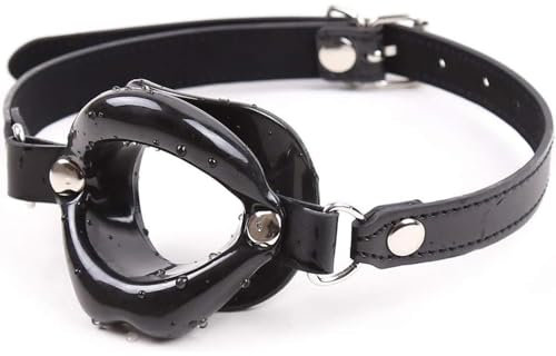 YZPNBW Mund Extrem Silikon Einstellbar Mundknebel Ring Ball Gag BDSM Leder Ballknebel Knebel Frau Sex sm Mouth Gag Lippenspreizer Deep Throat Hilfe für Bondage Flirten Sexspielzeug Anfänger