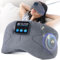 LOVE EYE Schlafmaske, Seitenschläfer, Schlafmaske mit Kopfhörer Bluetooth, 100% Lichtundurchlässige Augenmaske für Reisen, Nickerchen, Yoga, Meditation für Frauen Herren (Grau)