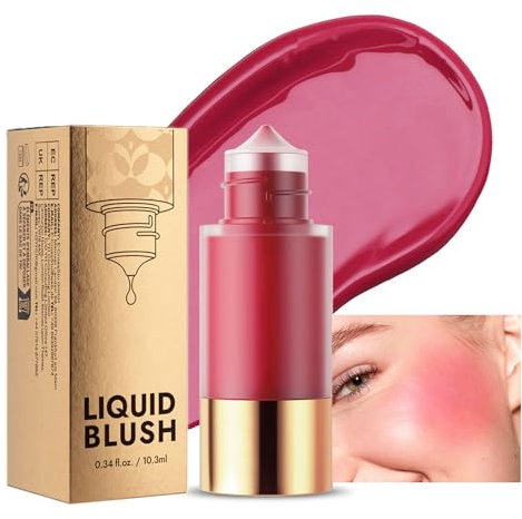 YOUNG VISION Dropper Liquid Blush, Liquid Blush Für Hochpigmentierte Farbe, Mattes Leichtes und Atmungsaktives Liquid Blush Flüssig, Natural Brightening Rouge, Waterproof, Long-Wearing (07#, 10ml)