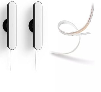 Philips Hue Play White & Colour Ambiance Smart Light Kit, Double Pack with 2m Lightstrip Plus, TV Backlight