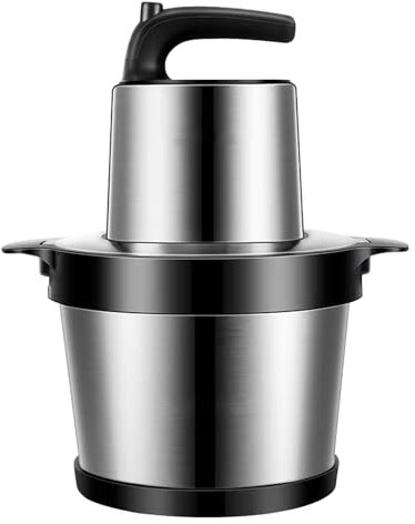 6L Zerkleinerer Küche Elektrisch, 1000W Multizerkleinerer Elektrisch, 2 Geschwindigkeiten, 4 Klingen, Elektrischer Fleischwolf aus Edelstahl, Zerkleinerer Elektrisch für Fleisch,Obst,Gemüs (6L)