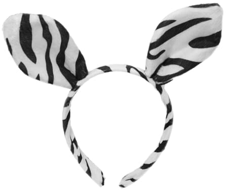 Zebra Haarreif mit Ohren für Erwachsene, Plüsch Ebene Cosplay