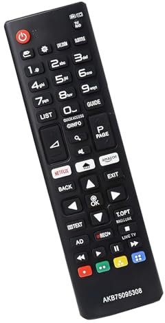 Universal LG TV Remote Control Replacement for LG Smart TV’s with Netflix & Amazon Buttons - No Setup Required - AKB75095308