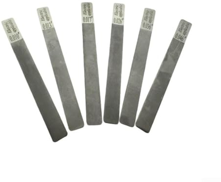 Drhomeam 6PCS Stainless Steel Guitar Nut Files Set, Luthier Repair Tool Kit with Ergonomic Handles, Fret Crowning And Slot Filing Tools For Guitar Repair Maintenance(electric 10-46)