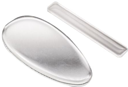 Hohopeti Fußraspel zum Sanften Entfernen Abgestorbener Haut 2 Stück Hornhautentferner aus Glas und Epoxid Oval für Professionelle Fußpflege