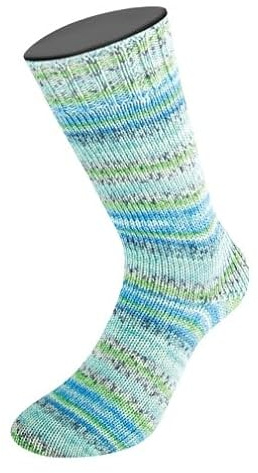 LANA GROSSA Meilenweit Pepe | Waschmaschinenfestes Sockengarn | Handstrickgarn aus 75% Schurwolle (Merino extrafein) & 25% Polyamid | 100g Wolle zum Stricken & Häkeln | 420m Garn FB 4142