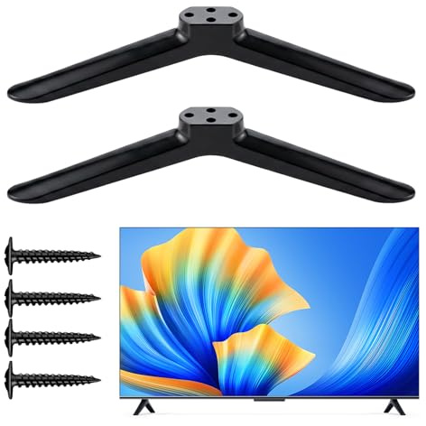 TV Stand Legs, Universal TV Legs Replacement with Non-Slip TV Feet, Table Top TV Stand Base Compatible with Samsung LG Sharp TVs Most 24-55 inch