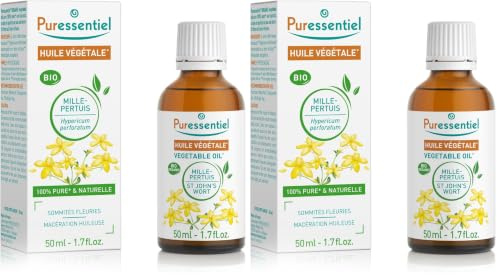 Puressentiel – Huile Végétale Millepertuis – Biologique – 100% Brute, Pure et Naturelle – Vegan et Cruelty Free – 50 ml (Lot de 2)
