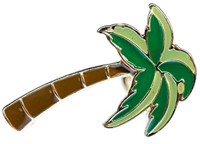 Miniblings Palme Pin Metall Brosche Urlaub Karibik Sommer Tropical Südsee Baum - Handmade Modeschmuck I Anstecknadel Button Pins