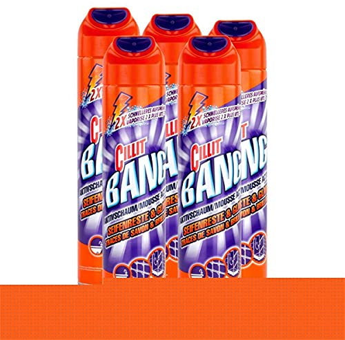 Cillit Bang Mousse active 600 ml - Restes de savon et brillance (Lot de 5)