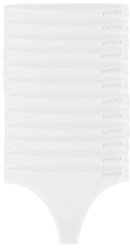 Yenita 12er Pack Damen Strings, Basic String Tanga