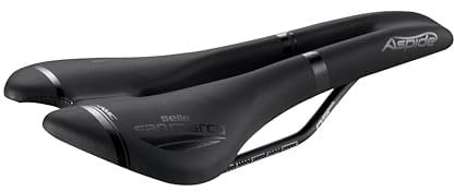 Selle San Marco ASPIDE Dynamic - Sella Bicicletta da Strada, Bici da Corsa, Telaio in Manganese e Scocca con Fibre di Carbonio - Taglia S2, Nero