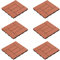 Pure Garden 50-LG1190 Terrassen- und Terrassenfliesen – ineinandergreifendes Kreuzmuster für den Außenbereich, wetter- und rutschfest, quadratisch (Terra Cotta-Farbe, 6 Stück), terrakotta
