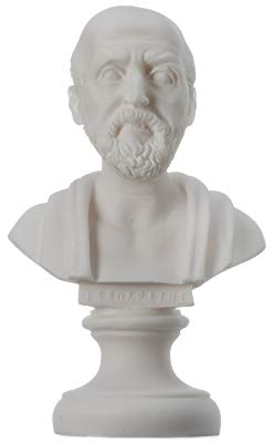 Hippokrates von Kos Vater der Medizin Alabaster Statue Büsten 15cm