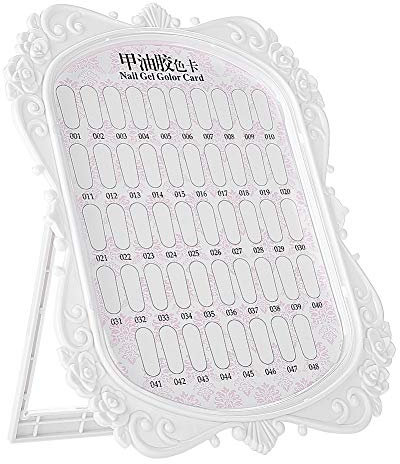 Plastic 48 Colors Nail Art Display Stand Nail Polish Gel Card Nail Practice Manicure Tool Practice Stand Display Stan