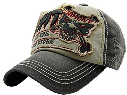 QICHEN Basecap Herren Vintage Distressed Trucker Cap Freizeit Kappe