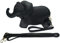 Rejolly Umhängetasche in Elefantenform für Damen, Schultertasche, PU-Leder, Handgelenk, Clutch, Geldbörse, Elefant Schwarz